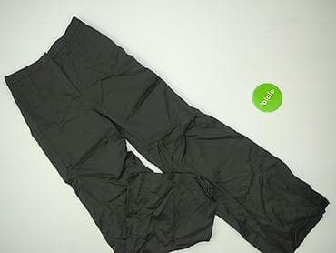 czarne cargo pull and bear: Spodnie materiałowe damskie, rozmiar L — 2