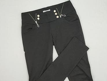 Black, Spodnie materiałowe damskie, rozmiar M
