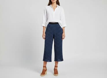 kombinezon krótkie spodenki zara: Zara, Spodnie 3/4 damskie, rozmiar L — 6