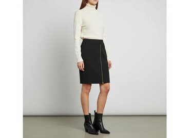 spódnice midi plisowane czarne: Carven, Spódnica damska, L — 6