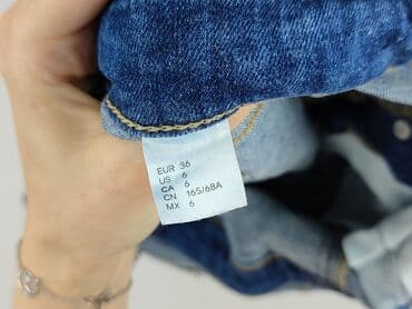 podarte jeansy: H&M, Dungarees for women, size S (EU 36) — 5