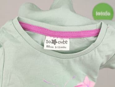 koszulki dla dzieci z napisami: T-shirt, So cute, 9-12 months, condition - Perfect — 4
