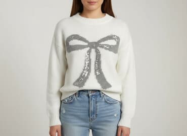 sinsay sweter bialy: Sinsay, Sweter damski, rozmiar M — 1