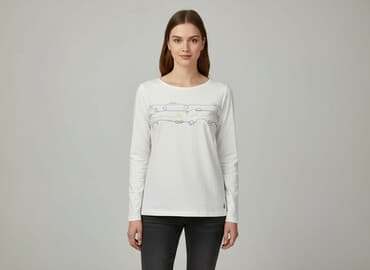 bluzki białe długi rekaw: Esmara, T-shirt damski, rozmiar M — 7