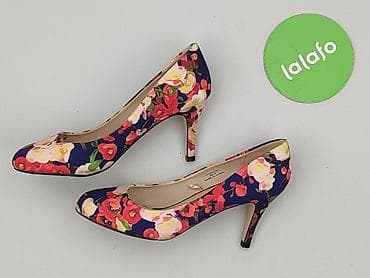 klapki babcine: Czółenka damskie na obcasie – floral print - Model: klasyczne szpilki — 3
