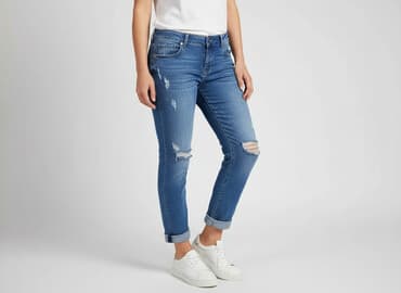 cargo jeans baggy: Golddigga, Jeansy damskie, rozmiar S — 8