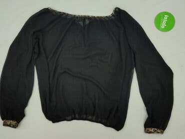 top z piórami czarny: Bluzka damska, rozmiar L — 3