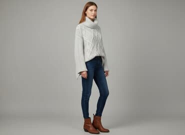 sweter w chmurki reserved: Reserved, Sweter damski, rozmiar One size — 7