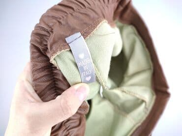 zamszowe legginsy: Legginsy Ze skóry ekologicznej damskie, rozmiar S — 4
