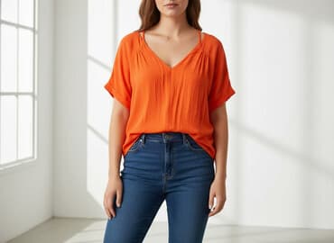 pomarańczowa marynarka mohito: Bonmarche, Bluzka damska, rozmiar 3XL — 6