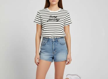 koszulka w paski sinsay: Sinsay, T-shirt damski, rozmiar XS — 6