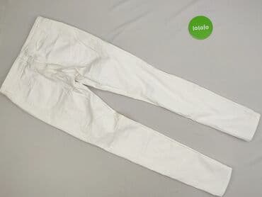 biale szerokie jeansy: One Love, Jeansy damskie, rozmiar M — 3