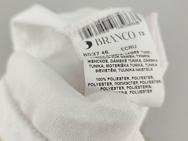 sukienki 40 plus: Bianco, Tunika damska, rozmiar 4XL — 6