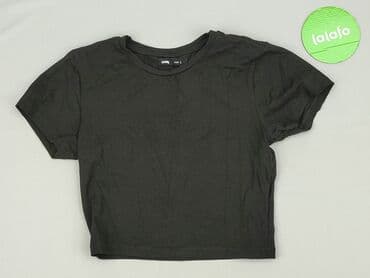 czarne t shirty basic: Sinsay, Футболка жіноча, розмір L — 2
