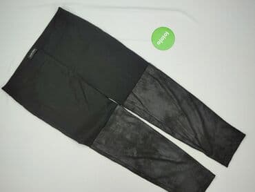 czarne legginsy push up legginsy podkreślające pośladki: Legginsy Ze skóry ekologicznej damskie, M — 2