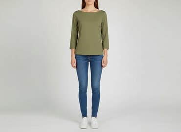 bluzki z dekoltem w łódkę zara: Zara, Bluzka damska, rozmiar S — 1