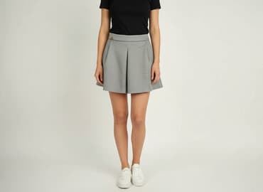 plisowane spódnice szara: Xana, Spódnica damska, rozmiar S — 6