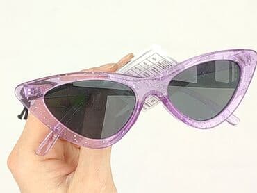 złote dodatki do zielonej sukienki: Glasses, Sunglasses, Cat eyes design, condition - Perfect — 5