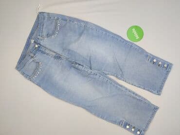 dżinsy z perełkami: Spodnie 3/4 damskie, rozmiar XL — 2