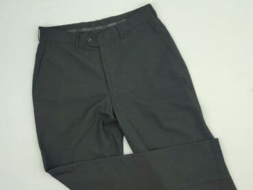 czarne spodnie z białą nitką: Spodnie materiałowe damskie, rozmiar XL — 2