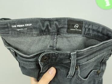 szare szerokie jeansy: Jeansy damskie, rozmiar S — 4