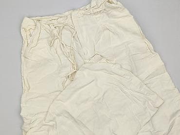 kremowe dresy: Spodnie materiałowe damskie, rozmiar One size — 1