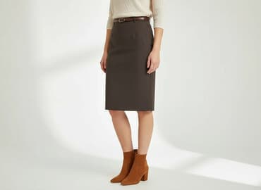 brązowa spódnica zara: Spódnica damska, rozmiar M — 5