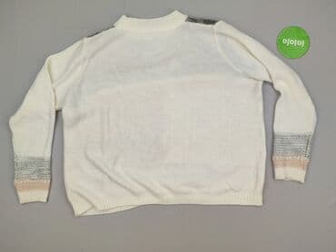 sweter z kwadratów: Tu, Sweter damski, rozmiar 4XL — 3