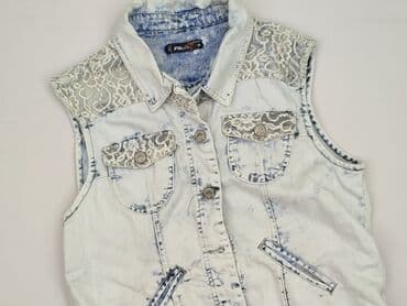 kamizelka jeansowa damska długa: FB Sister, Kamizelka damska, rozmiar M — 1