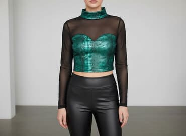 cropp bluzki z krótkim rękawem: Shein, Top damski, rozmiar M — 6