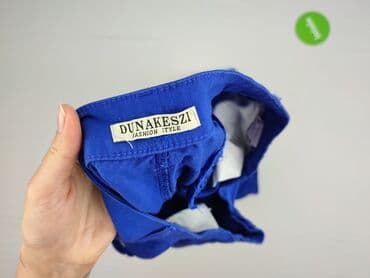 niebieska satynowa sukienka zara: Encadee, Spodnie materiałowe damskie, rozmiar S — 4