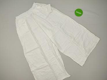women: Białe damskie spodnie typu wide leg / culotte - Krój: szeroka — 2