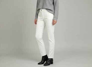 białe spodnie ciążowe: Jeanswear, Spodnie materiałowe damskie, rozmiar M — 6