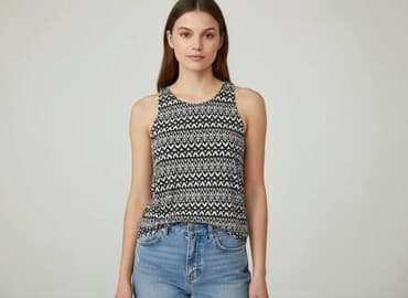kamizelka damska krótka h m: H&M Conscious, Top damski, rozmiar M — 7