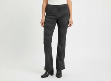 spodnie ze szwem z przodu: Spodnie materiałowe damskie, rozmiar S — 6