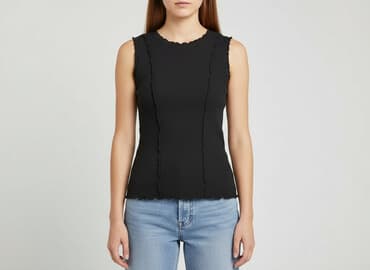 bluzki wyszczuplające sylwetkę: Gina Tricot, Top damski, rozmiar S — 6