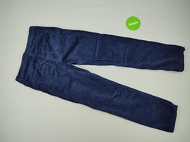 kazadi klapki: Spodnie damskie C&A – sztruksowe, granatowe - Marka: C&A - — 3