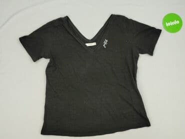 czarne t shirty w serek damskie: T-shirt damski, rozmiar M — 2