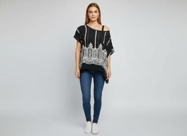 bluzki na imprezę plus size: Bluzka damska, rozmiar One size — 1