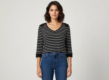 bluzki prazkowane: River Island Petite, T-shirt damski, rozmiar 3XL — 7