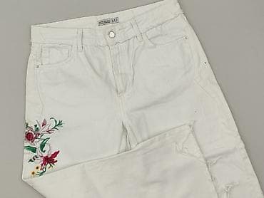 haftowane dżinsy: Zara, Jeansy damskie, rozmiar L — 1