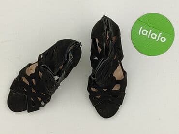 ccc srebrne sandały na obcasie: Sandały damskie, rozmiar 38 — 3