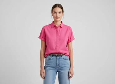 koszula satynowa rozowa: H&M, Koszula damska, rozmiar M — 8