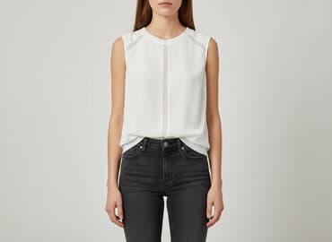 biała bluzka z krótkim rękawem reserved: Reserved, Bluzka damska, rozmiar L — 1