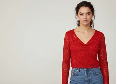 koronkowy top pod marynarkę: FB Sister, Bluzka damska, rozmiar M — 7