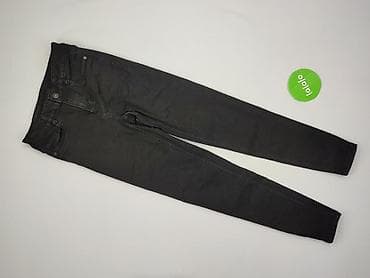 czarne cargo pull and bear: Jeansy damskie, rozmiar S — 2