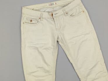 kremowe jeansy: Jeansy damskie, rozmiar M — 1