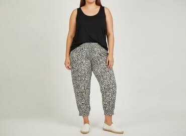 ubrania z pandą: Spodnie materiałowe damskie, rozmiar 3XL — 1