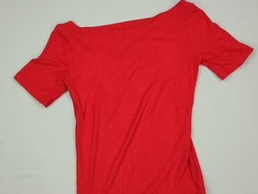obcisła sukienka czerwona: T-shirt damski, rozmiar S — 1
