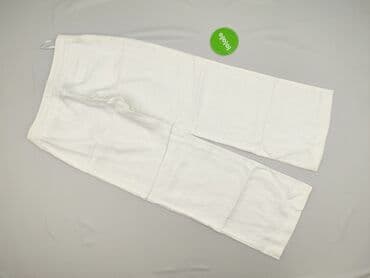 białe lniane spodnie zara: F&F, Spodnie materiałowe damskie, rozmiar M — 3